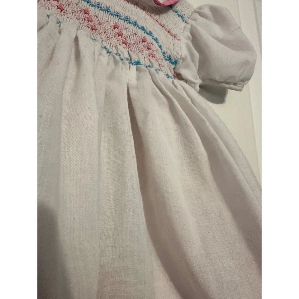 Vintage little girl's white dress 2-3 - Image 4 of 4