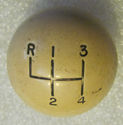 1960s VINTAGE RACE HURST SHIFTER KNOB OFF WHITE IVORY MOPAR FORD CHEVY GENUINE