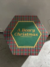 Vintage Rare  1995 Christmas Ornaments 12 in Box 'A Beary Christmas'  C & F Ente
