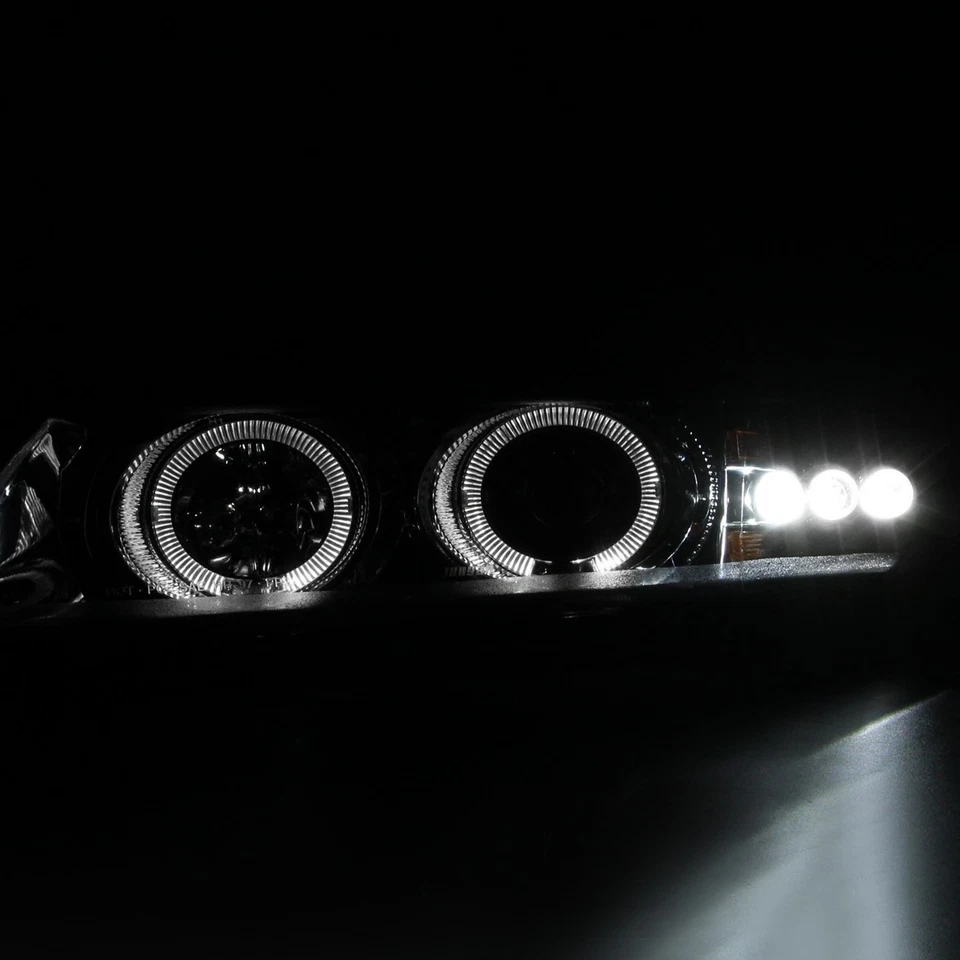 Projector Headlights Fits 1997-2000 Chrysler Sebring Dodge Avenger LED Halo Lamp Foto 3 de 4