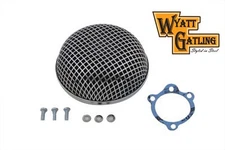Wyatt Gatling Chrome Round Mesh Air Cleaner fits Harley Davidson