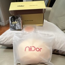 Niidor Fabric Strapless Adhesive Bra F Cup Beige Wireless Solid
