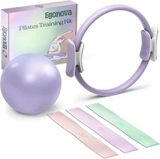 Pilates Essentials Kit for Women - Better Yoga Home Workouts with Pilates Ring