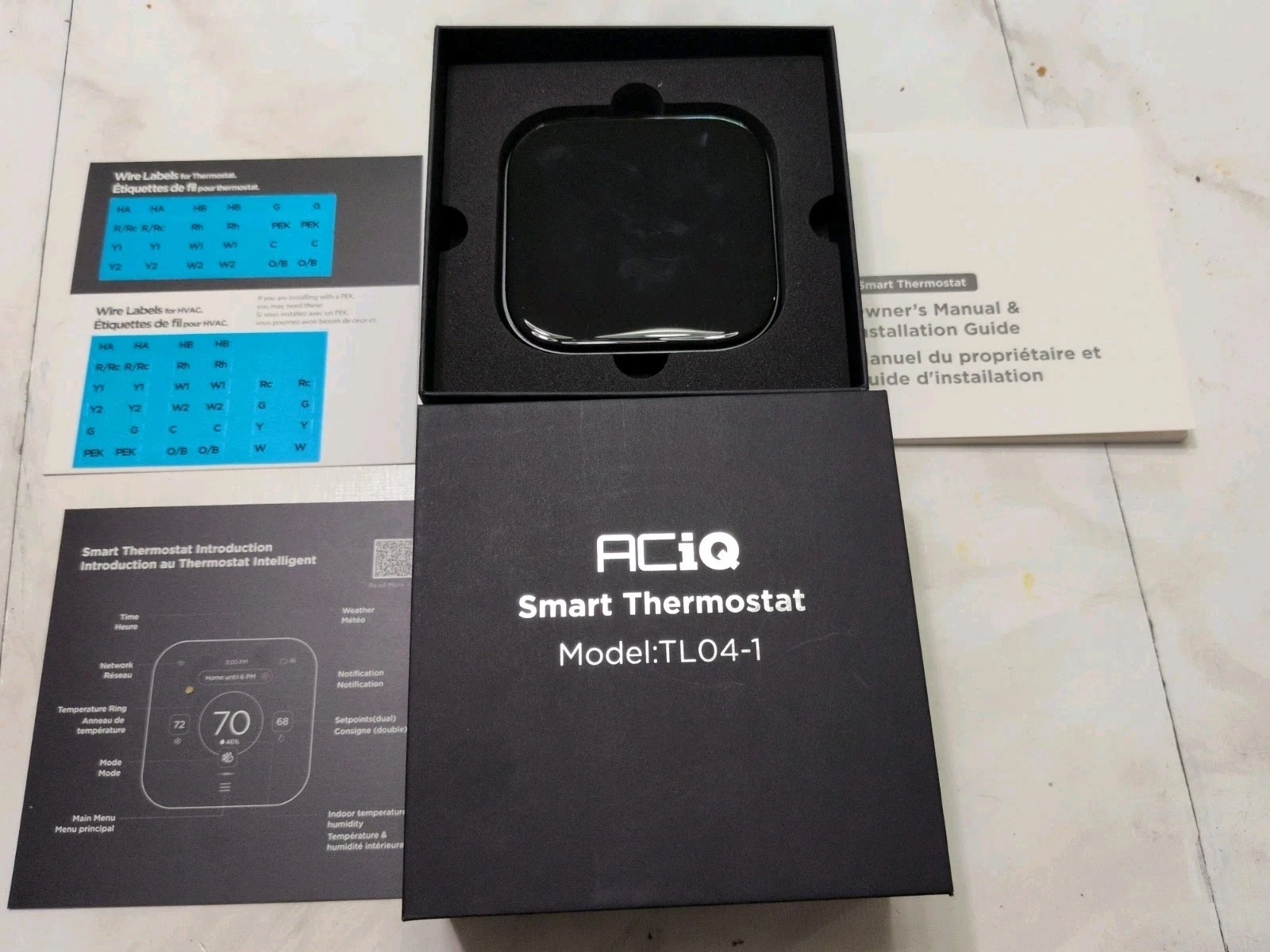 ACiQ TL04-1 Communicating Smart Thermostat, Mr Cool, Etc. HA HB