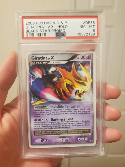 2009 POKEMON DIAMOND & PEARL BLACK STAR PROMO #DP38 GIRATINA LV.X-HOLO PSA 8