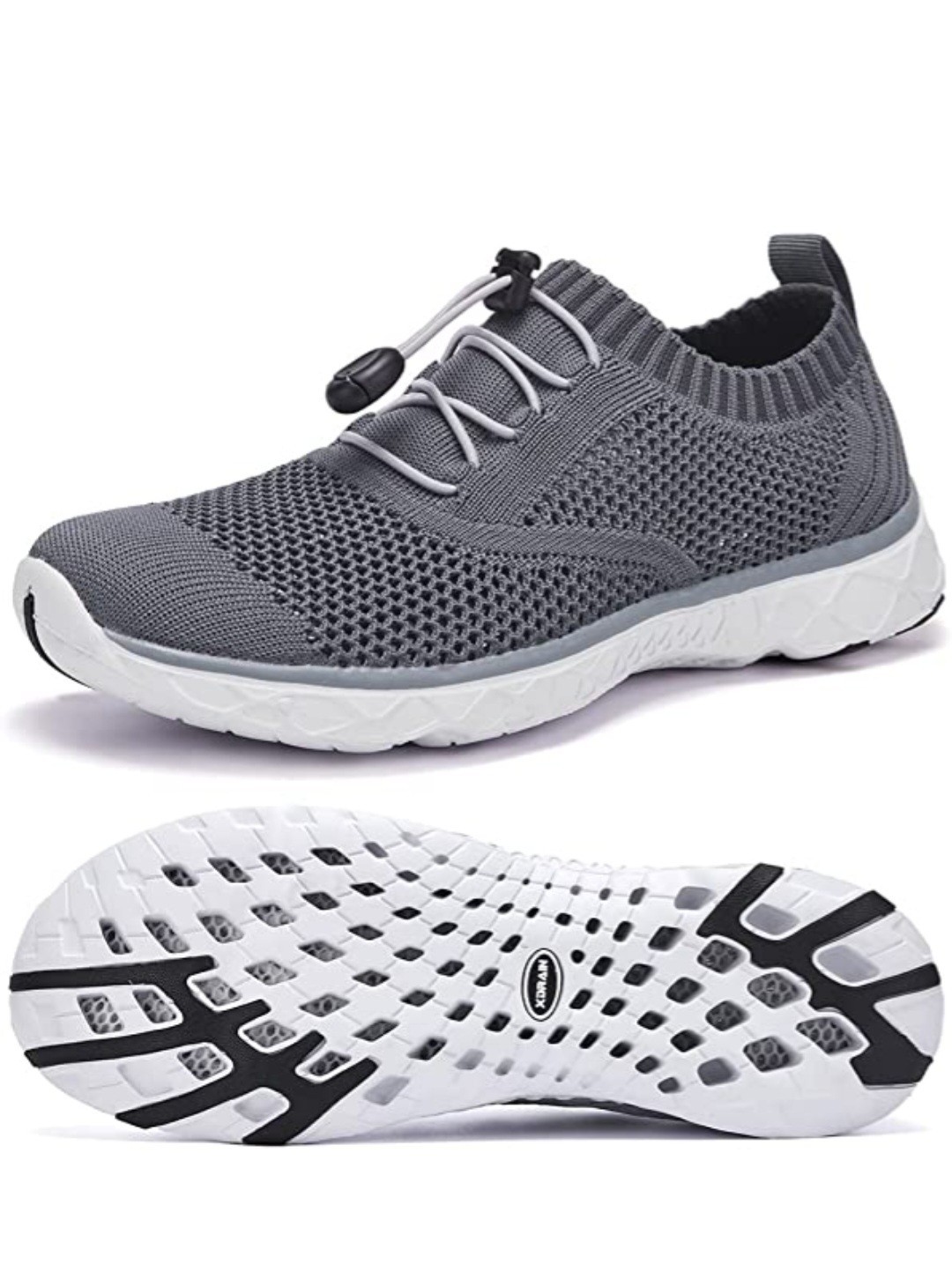 ALEADER Xdrain Water Shoes Quick Drying Aqua Socks Grey Wome