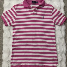 Ralph Lauren Polo Pink & White Striped Men's Medium Shirt