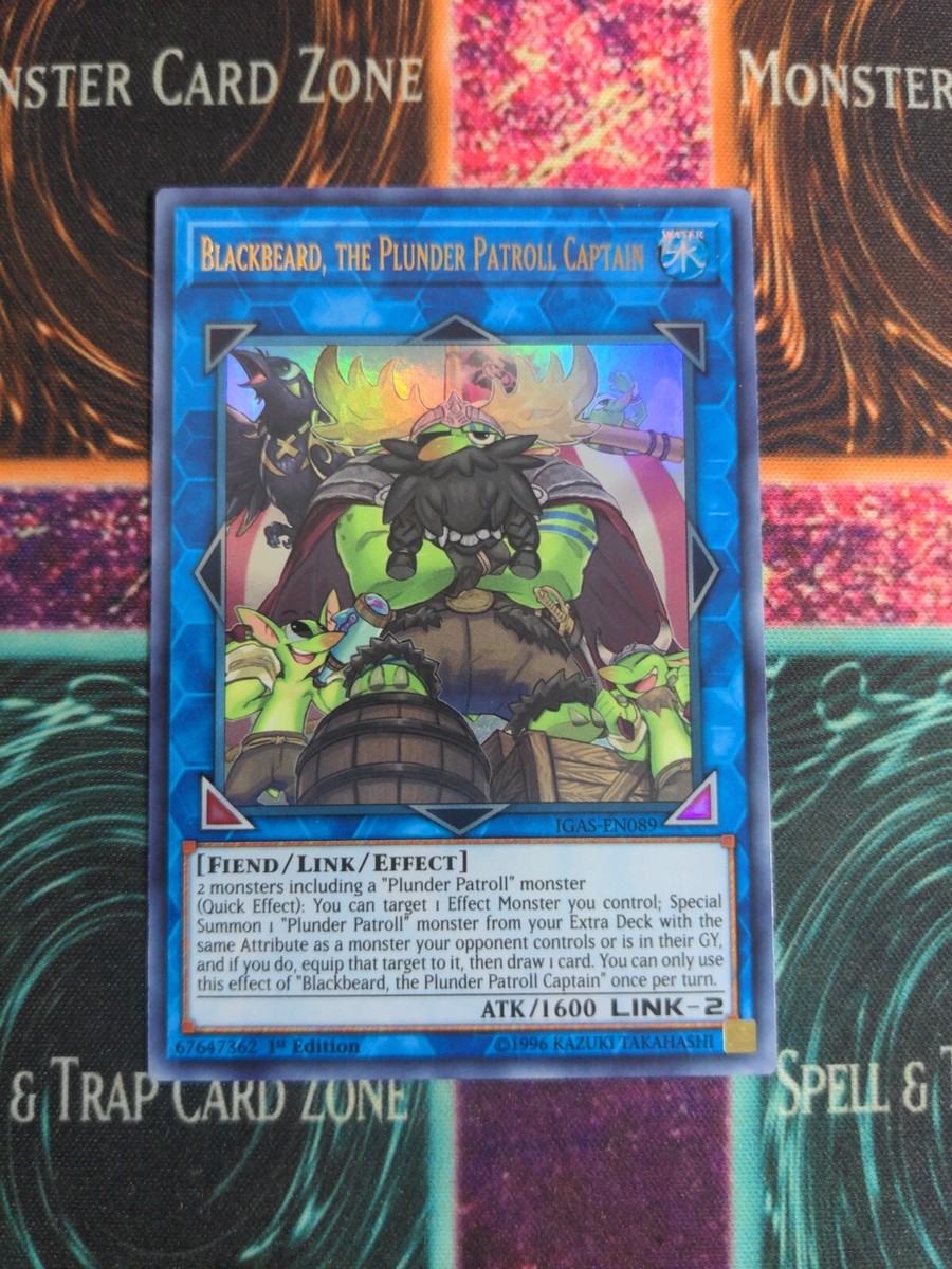 Yu-Gi-Oh! Card: Blackbeard, The Plunder Patroll Captain - IGAS-EN089 Ultra Rare Unlimited Edition