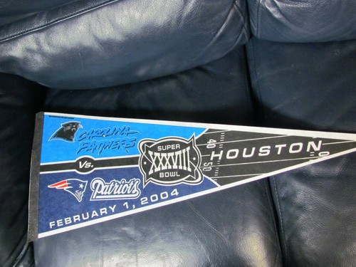 2004 Super Bowl XXXVIII New England Patriots' vs Panthers Pennant 2 - Picture 3 of 8