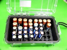 Pelican 1040 foam holds 40 cr123 cr2 cells battery storage insert fits 1040 case