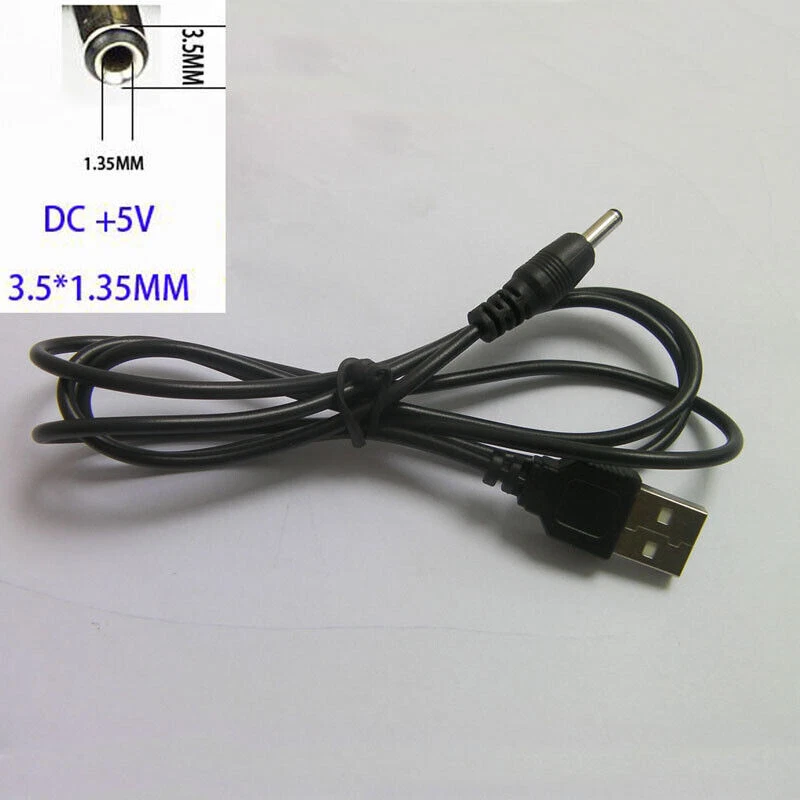 USB Male To Male 3.5mm Jack Female Connector Cable Cord 1.5M/4.9Ft Charge Black - Image 3 of 4
