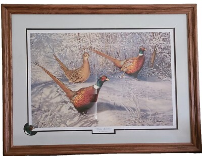''Winter Splendor'' by Adam Grimm Custom Matted Framed Print 37'' by 27 1/2''