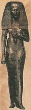 Mummy Case/Female 1 3/4 x 5 3/4" Rubber Stamp, Egyptian Stamp