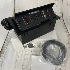 Electriduct Hidden Metal Pop-Up Table Top Box Power Centers AC Power, USB, RJ45