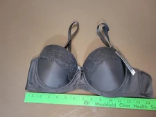 Mamia 38B Black Underwire Bra New With Tags Nwt