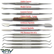 Dental Waxing Instruments Kit Carving Knife Wax Carvers Spatula Laboratory 11Pcs