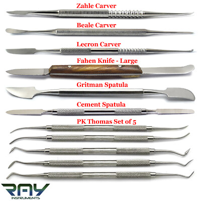 Dental Waxing Instruments Kit Carving Knife Wax Carvers Spatula Laboratory 11Pcs