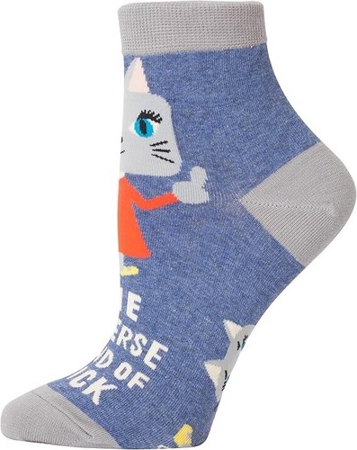 Blue Q Women's Novelty Ankle Socks The Universe is Kinda a dick (shoe size 5-10) - Picture 3 of 4