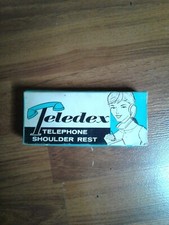 Vintage teledex telephone shoulder rest, nice box