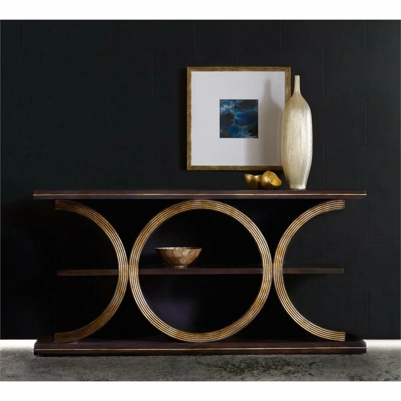 Hooker Furniture Melange Presidio Console Table in Dark Walnut
