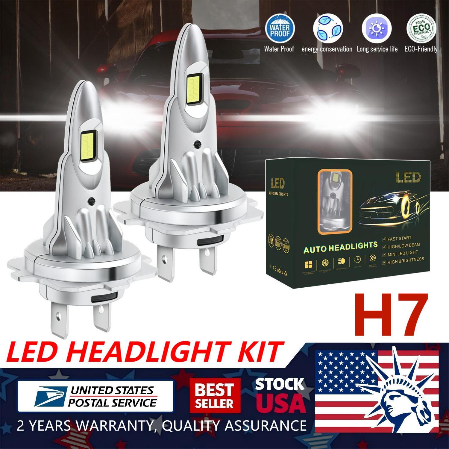 H7 LED Headlight Bulb Car High/Low Beam Kit 6000K For Chrysler Pacifica 04-06