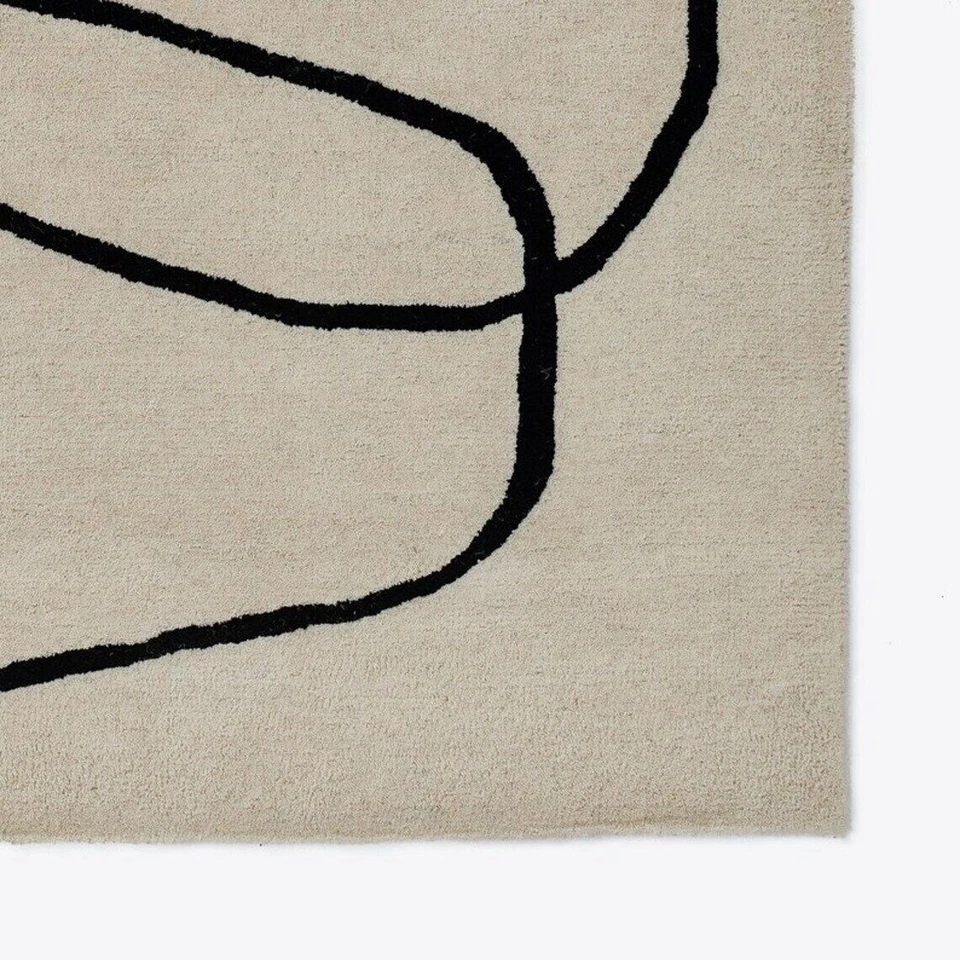 Emery Hand-Tufted Wool Rug 100% New Zealand Woolen Area Rug Hand Tufted - Image 3 of 4