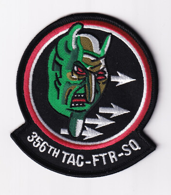 356th Tactical Fighter Squadron Green Demons, 4 inch Patch, Sew On
