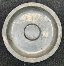 Antico Piatto IN Rame Stagnato Martellato Sbalzato - 570G