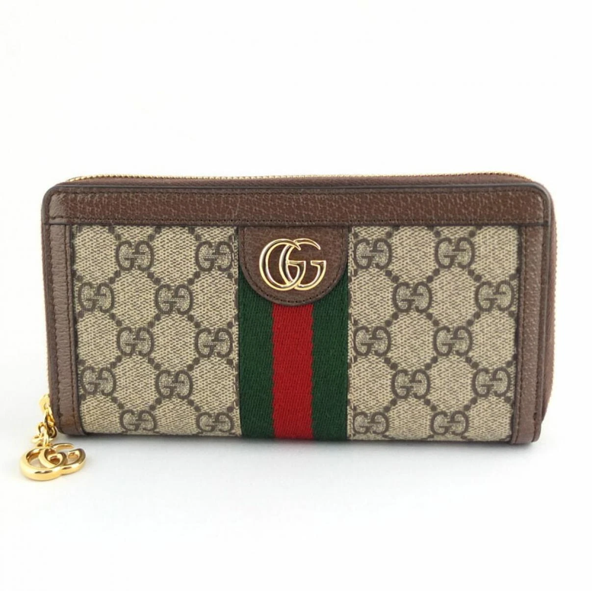 Portefeuille zippé GUCCI Ophidia GG 523154 GG Supreme d'occasion #009
