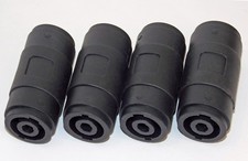 4pcs Speakon Compatible Adapter 2x 4pin Female to Extension Speakon Cable