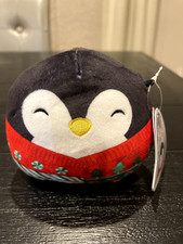 NWT Squishmallows Holiday Christmas Luna the Penguin 2021 4.5" Kellytoy