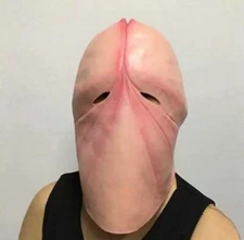 US Halloween Latex Penis Dick Head Mask Patry Full Face Cosplay Costume Prop
