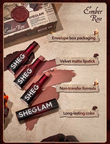 Sheglam Ember Rose Dynamatte Boom Matte Lipsticks 4pcs Valentines Day Gift Set