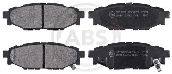 A.B.S. 37499 Bremsbelagsatz, Scheibenbremse Hinten Passend FüR Subaru Toyota-image
