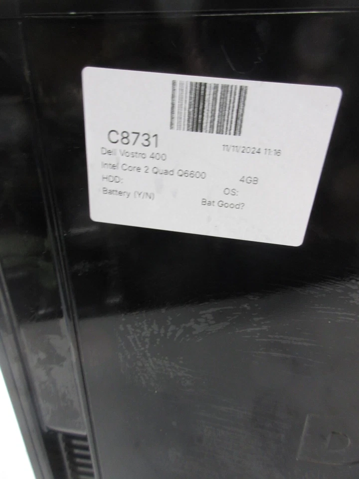 Dell Vostro 400 Intel Core 2 Quad Q6600 2.40GHz 4GB NO HDD - Image 2 of 4