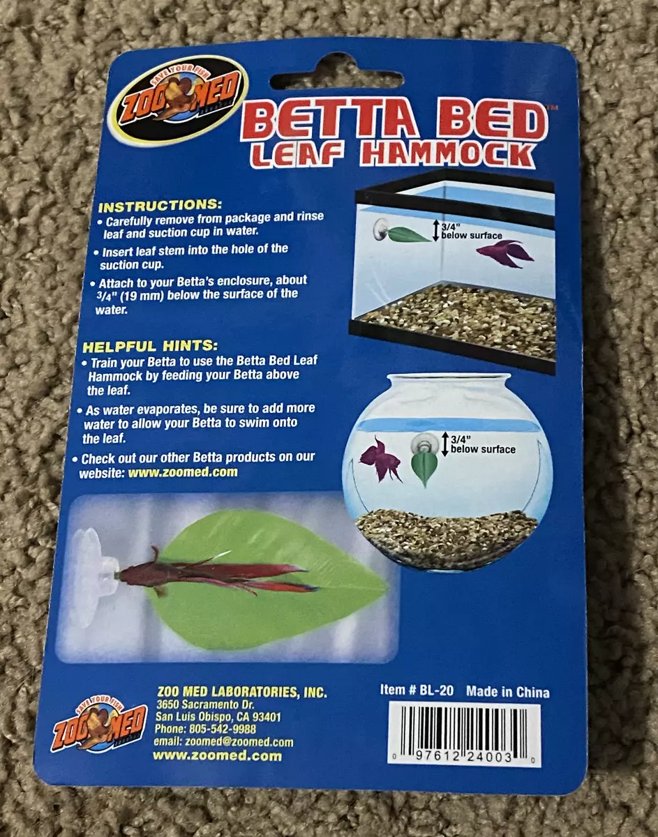 Zoo Med Labs Betta Hammock Natural Bed Leaf Fish Sleep/Resting