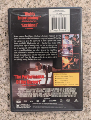 G.I. Jane - DVD VG Morris Chestnut,David Vadim,David Warshofsky