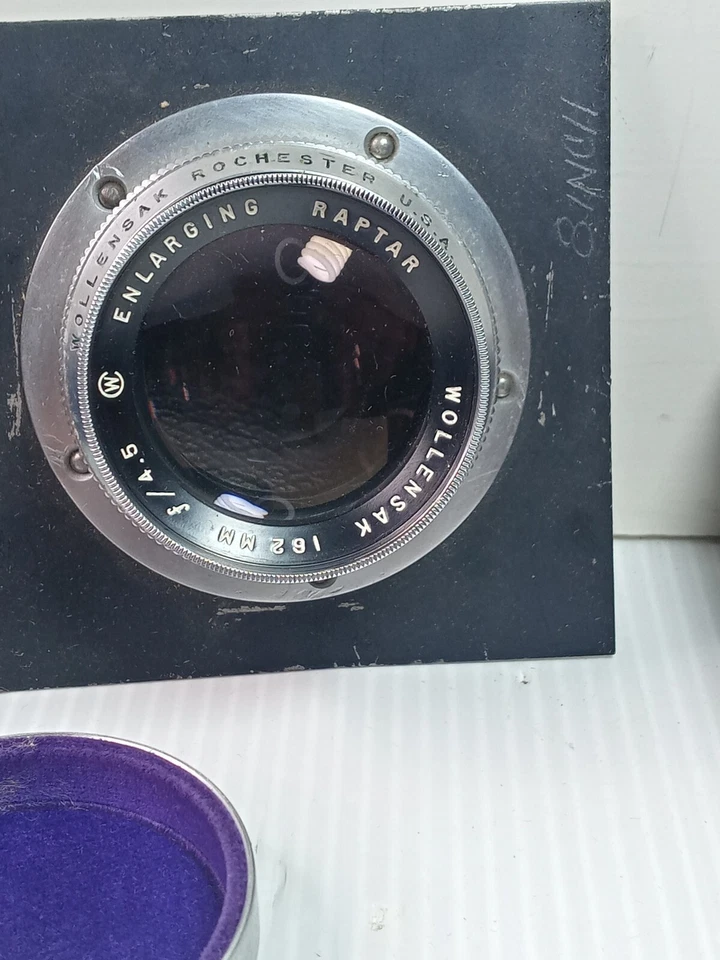 Ampliador de velostigmat Wollensak 162 mm F4,5 lente de 4 pulgadas en placa de lente Foto 2 de 4