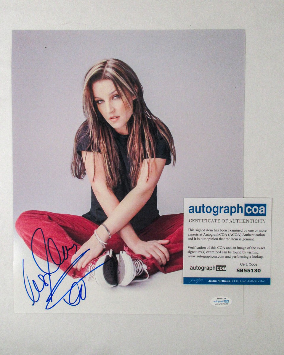 Lisa Marie Presley Signed Autographed NOW WHAT 11x14 Photo PROOF