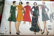  LOVELY VTG 1970s DRESS Sewing Pattern 18/40