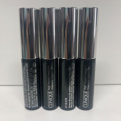 4 x Clinique High Impact Mascara 01 Black 3.5ml each - Picture 1 of 2