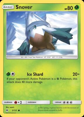 Pokemon Snover (3/166) Forbidden Light LP