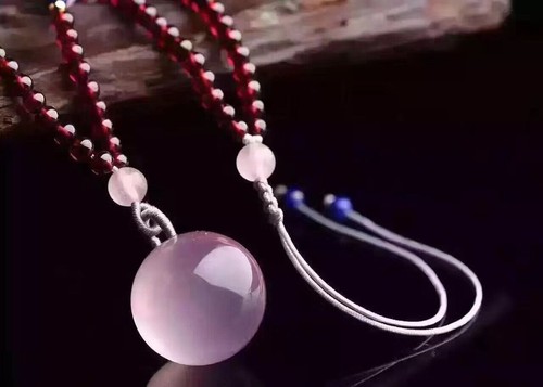 Natural Star Rose Quartz Crystal Pendants Nice Necklaces AAAA 22-24mm - Picture 6 of 13