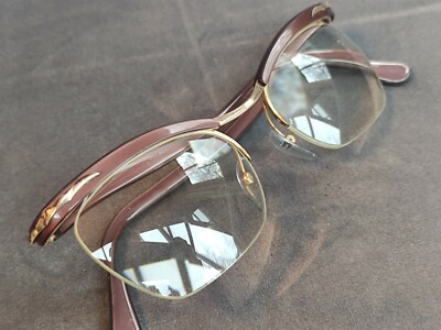  60er Nylor Brille ESSEL Frankreich Halbrand  CATEYE 50er Wirtschaftswunder