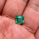 Stunning Colombian Natural Green Asscher 7-8 Ct Emerald Loose Gemstone Certified