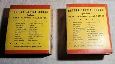 2) DIFFERENT 1940s WALT DISNEY'S MICKEY MOUSE BETTER LITTLE BOOKS