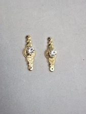 Door Knob Crystal Provincial 1/12 scale dollhouse 1140 2pc miniature hardware