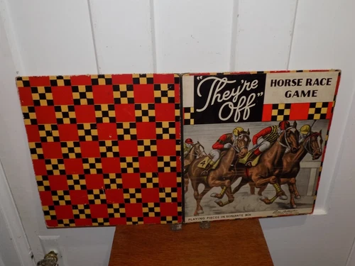 Vintage They’re Off Horse Race Game Board Parker Brothers
