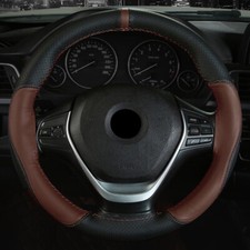Hand Sew Steering Wheel Cover Microfiber Leather Car Auto Steering Wheel Cover Hand Sew Steering Wheel Cover Microfiber Leather Car Auto Steering Wheel Cover