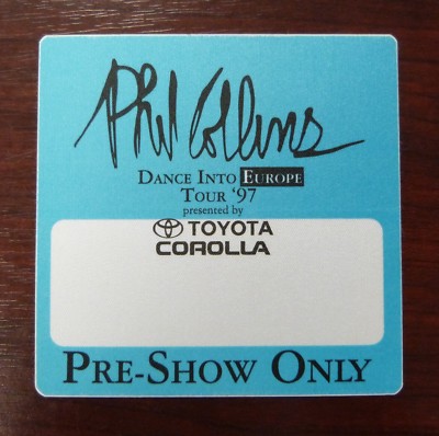 Phil Collins - Dance Into Europe Tour 1997 - VIP / Pre Show Pass - unbenutzt -